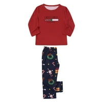 Božićne pidžame za cijelu obitelj - Xmas Christmas Funny Print PJS setovi za odmor za odmor dugih rukava