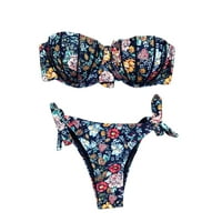 Plus size kupaće kostimi za kupaće kostim za kupaće kostim kupaći cvjetni split modni jastučići kupaći kostimi Tankinis set