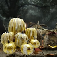 Halloween Decorations Thumcevingi Pumpkins Halloween Simulacija Zlatna bundeva rekvizirani ukrasi Dekorativni