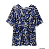 Silverts adaptivna hendikepirana majica za žene, plavi cvijet - mali