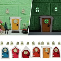Wofedyo Božićne ukrase Kuća minijatura Početna Prozori i vrata Mini vrata ukras prozora za dvorište