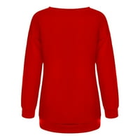Cuoff Wouns Hoodies Dukserica za žene modna casual solidna boja s dugim rukavima Novogodišnji džemper