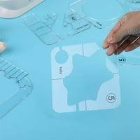 Prozirni Quilting Hollow Design Ruler Rulering Mašina za pozicioniranje šablona Stencila DIY patchwork