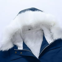 Dolje kaput za žene zimska zgušnjava topla dugačak s kapuljač s dugim rukavima klasična jakna sa džepovima