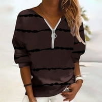 FVWitlyh smiješno dukseri Žene s ramenima, Ležerne prilike Ležerne košulje za rukave Tunički pleteni džemper za pulovere