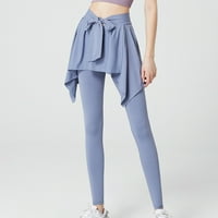 Oieyuz Yoga suknje za suknje za žene za uska pojaseva pantalone sa čvrstom bojom plus veličine trčanja