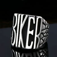 Muški ženski motocikl od nehrđajućeg čelika MC Outlaw Biker prsten veličine 8