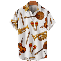 Muška muzička plaža majica Kompusne košulje za kuglanje za muškarce