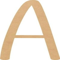 Neobjavljena drvena 8 '' krem ​​breskva slova K, palika abeceda A-Z