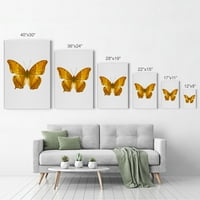 Osmjeh Art Dizajn Portret prekrasnog smeđeg tropskog leptira životinjski platno Zidna umjetnost Print