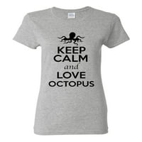 Dame se drže mirno i vole hobotnicu ocean životinjski ljubavnik majica majica