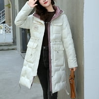 Ženski dugi kaputi Maxi Dužina zimska zgušnjava jakna Zip dolje pamučna kaput od kaputa topla zima