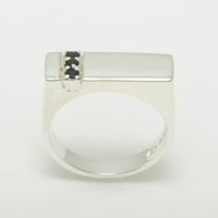 Britanci napravio je 10k bijeli zlatni prirodni safir muški prsten za mins - veličine opcija - veličina