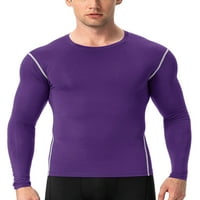 HAITE MAN mišićni vrhovi dugih rukava Kompresioni košulje Baselayer Sport T Majica Bodybuilding Tee