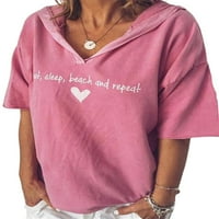 Majica Bomotoo za žene V izrez majica kratki rukav Tee modni ljetni vrhovi dnevna odjeća tunika bluza