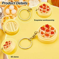 Mini food privjesak za ključeve punjene lepinje Cute Delicious Food pribor za prehrambene ključeve Kreativni