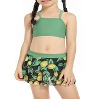 Ženske djevojke kupaće odijelo s tropskom suklom od plaže mama i ja odgovaraju kupaćim kostimima