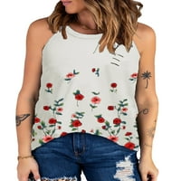 Skksst ženski cvjetni tenkovi prsluk bez rukava ljetna casual labava bluza sa majicom