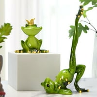 Park Creative Resin joga žabe FIGURINE DECOR, JOGA POSE Skulptura skulptura, personalizirani životinjski