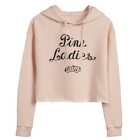 Mast - ružičaste dame - kurzivno pisanje - juniori obrezani pulover hoodie