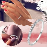 Xinqinghao Ženski prsten Rhinestone vjenčani nakit zvona veličine 5- Legura poklon prsta bijela 9