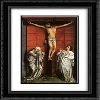 Rogier van der Weyden Matted Crnarna ukrašena Umjetna umjetnost 'Christus na krstu s Mary i Svetom Johnom'