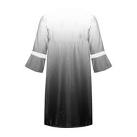 HHEI_K Ljetne haljine za žene Modni ženski V-izrečeni čipkasti patchwork boemian casual haljina