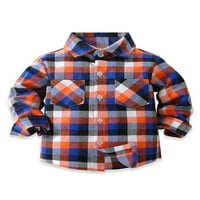 Glookwis Boys gumb dolje kardigan povremene majice tunika Jednostruki grudi labavi bluze vrhovi sa džepovima