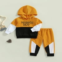Thefound toddler baby dječak odijelo mama dječaka pisma ispisane vrhove dugih rukava hoodie jogger hlače