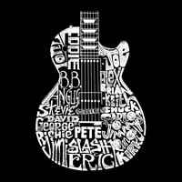 Pop Art ženska labava majica Dolman Cut Word Art Majica - Head Rock gitara