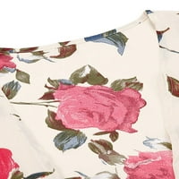 Glookwis dame cvjetni print casual kimono kardigan bluza labav šal pokroviti polovinu vrhova ruhara