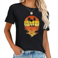 Košulja za palme retro zalazak sunca 70s majica vintage palme