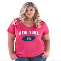Ženska majica V-izrez V-izrez - New York