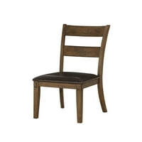 Rustikalni trpezarijski stol tamnog hrasta + stolice + klupa Acme Nabirye 73160-