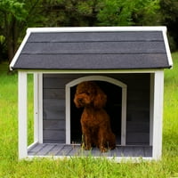 Velika vanjska drvena kuća za pse; Vodootporni kavez za pse; Kennel otporan na vjetar i toplog psa sa
