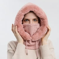 Knosfenska zimska solidna šal pazina Debela termalna plišana hladno vrijeme mekani tučići za žene ružičaste