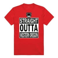Univerzitet Western Oregon vukovi ravno iz Tee majica - Crvena, X-velika