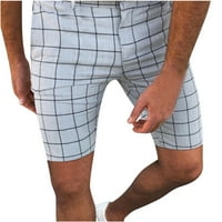 Hlače za muškarce Ležerne košuljene haljine kaišne ploče s ravnim prednjim zglobovim kratkim hlačama