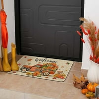 Nejasno baca za žene prostirke za žene pod zahvalničkim jesenom ukrasnim vratima Mat Farmhouse Happy