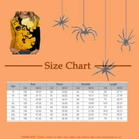 Popularne tipke Himeway Trick-ili tretira majice Žene O-izrez dugih rukava Halloween Top Orange 4xl