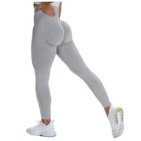 Ženske joge pantalone Capri gamaše čiste boje sportovi za podizanje hip-a Fitness Yoga gamaše trčanje