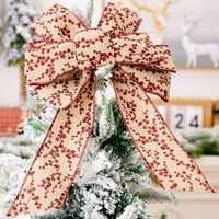 Ripbon Xmarks za božićno ukrašavanje stabla - Santa Snowman Snowflake božićna bivola plairana vrpca
