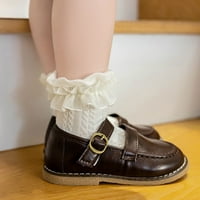 IAKSOHDU Pair Toddler čarape čiste boje Udobne plesne čarape Rukarske čarape za upotrebu u kući