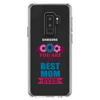 Distinconknk Clear Shockofofofofoff Hybrid futrola za Samsung Galaxy S9 + Plus - TPU BUMPER Akrilni zaštitni ekran za hladnjak - vi ste najbolja mama ikad