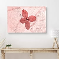 PIXONSINGN CANVAS Print Wall Art Art Visoko kontrast Prozirna ružičasta botanička pukotina Fotografija