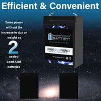 6V 4.5Ah litijumska zamjenska baterija kompatibilna sa lithonia Lqm ELN