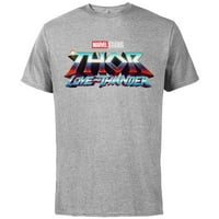 Marvel Thor: Love i Thunder filmovi Logo - pamučna majica kratkih rukava za odrasle - prilagođeno-atletski heather