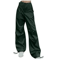 Teretne hlače Žene za žene Casual Baggy High Streat sa širokim nogama Duge pantalone sa džepovima Srednja