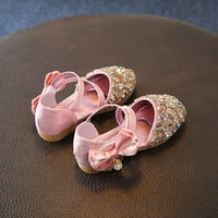 TODDLER Little Kid Glitter Sequins Rhinestones niske haljine haljine pumpe sandale za djeveruše princeze cipele za djevojčice