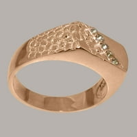 Britanci napravio 9k ružin zlatni prirodni peridot muški prsten muške - veličine opcije - veličina 9.5